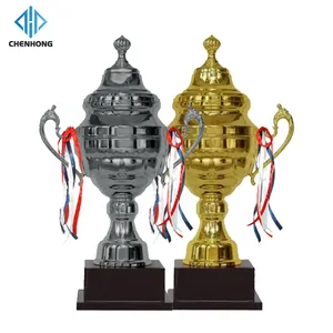 Championship Premium Quality Custom Lettering Handle Design Championship Sports Basketball Football Game Silver Trophy Cup