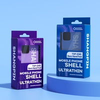 Boîte cadeau de luxe haut de gamme en carton recyclé avec fermeture magnétique, couvercle à fenêtre transparente, tiroir, logo personnalisé et doublure en éponge pour mobile