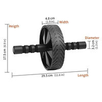 Roue abdominale multifonctionnelle en acier pour l'exercice des jambes et de la taille, équipement de fitness à domicile pour le renforcement musculaire