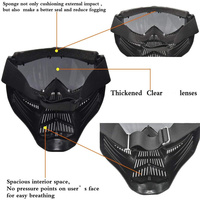 Casque de protection intégral tactique Airsoft avec masque de lunettes à lentille, s'applique au jeu de survie CS Paintball Role-Playing