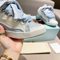 Chaussures de course Lanvine pour femme 2026 de haute qualité, luxueuses et confortables, avec empeigne en daim, semelle intermédiaire en caoutchouc, à lacets, scintillantes, printemps-hiver