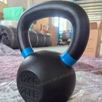 Kettlebell en fonte pour entraînement de force, revêtement en poudre, poids libres pour fitness commercial