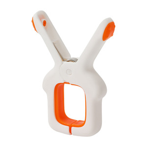 Clothes Pins White Orange Rectangle Windproof Soft Rubber Clothes Hangers Trouser Hangers Tie Hangers Laundry Room Use - Product Image 3