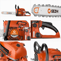 Tronçonneuse à essence 49,3 cm³ avec guide-chaîne de 20 pouces, puissante machine à couper le bois, outil forestier pour l'exploitation du bois