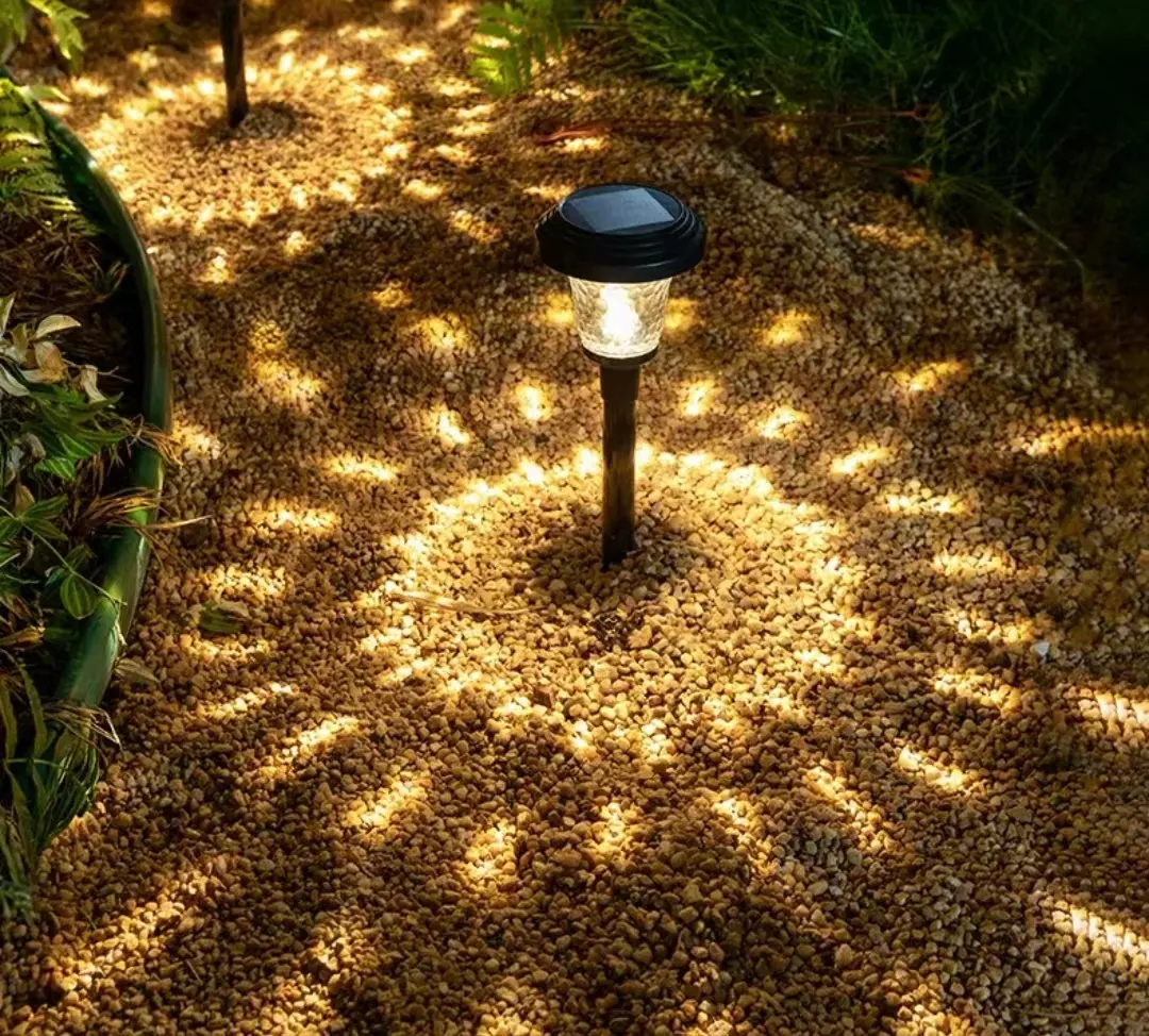 Batterie 600ma/1000ma, lampe solaire de pelouse en verre, lumière de jardin, paysage, décoration, lampe de chemin insérée, polysilicium