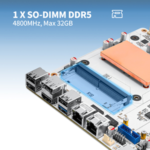 Carte mère CWWK M2 N150 Nas 6 baies, emplacement PCIe <span class=keywords><strong>3</strong></span>.0 X4, double NVMe, <span class=keywords><strong>2x</strong></span> <span class=keywords><strong>2</strong></span>.5GbE I226V LAN, 6x SATA3.0, 4C/4T, Mini ITX PC - Product Image 3