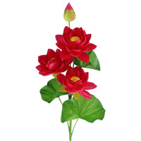 Fleur de Lotus artificielle 7 fourchettes branche de nénuphar plante de verdure pour la décoration de la maison moderne