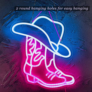 Dimmable LED Cowboy Chaussures Enseignes au néon pour garçons Décoration murale pour chambre Mall Home Application Neon Bar Sign Lights - Product Image 5