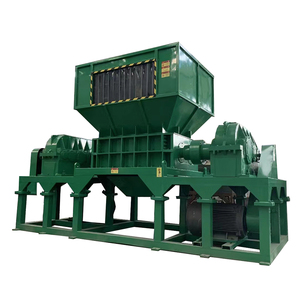 Glass Small Double Shaft Scrap Metal Shredders Machine Crusher Plastik Second 15Hp Plastci Briquette Two-Gear Costly Pulley - Product Image 2