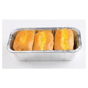 Nampan Panggang Kue 1000Ml 10 Pak 20 Pak 25 Pak 50 Pak Wadah Aluminium Foil dengan Tutup Karton