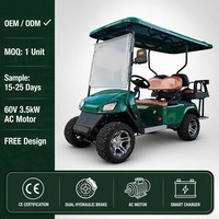 Voiturette de golf électrique tout-terrain Tarion Resort Ranch, 4 places, 4 roues motrices, pneus tout-terrain, buggy de chasse, 35 km/h, autonomie de 90 km