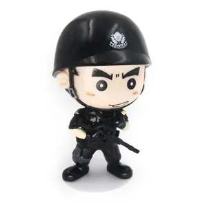 Figura de ação popular do policial, personalizado, 3d pvc, material ecológico personalizado, figura de ação de plástico