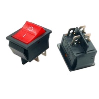 Interrupteur à bascule électronique en plastique étanche KCD4 4 broches avec LED 12V et bouton marche/arrêt autobloquant – Sécurité garantie