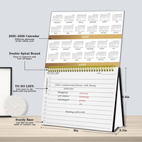 Calendrier de bureau mensuel, calendrier de planification des 12 mois, calendrier de table, calendrier de bureau à feuilles détachables, calendriers pour notes quotidiennes