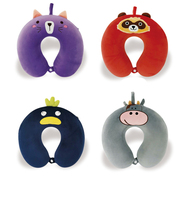 Coussin de voiture en forme de U, 1 pièce, mousse à mémoire de forme d'animal personnalisée, pour voyage, pour enfants