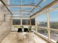 Kit d'habillage de véranda extérieure sur mesure en verre et carrelage, véranda en aluminium, serre, maisons en verre