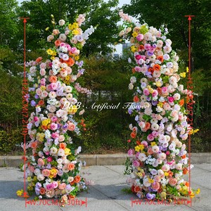 DKB Popular Wedding Arch Backdrop Silk Artificial Horn <b>Flowers</b> Customizable Size Eco-Friendly Handmade Design for Wedding - Product Image 2
