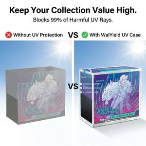 99% UV Protection Elite Trainer Box Acrylic <strong>Display</strong> <strong>Case</strong> 8mm <strong>Crystal</strong> Clear ETB Protector with Strong Magnetic TCG Storage Box - Product Image 2