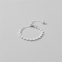 Anillo Apilable Ajustable de Plata de Ley S925 con Cuentas Delicadas Estilo Coreano para Mujer, Joyería Ada, Venta al por Mayor