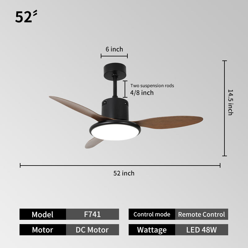 52 pouces-Noir + noyer