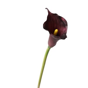 Alta calidad hecha a mano Artificial PU True Touch Calla Lily Flower para boda o Navidad hogar florero decoración graduación - Product Image 5