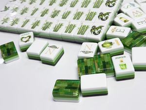 Prevista Vista de Prueba Real: Juego de Fichas de Mahjong Americanas Doradas de Primera Calidad con Diseño del Mago de Oz - Product Image 2