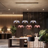 Lustre luxueux en acier inoxydable doré à LED dimmable avec garantie de 3 ans pour salon