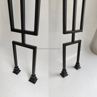 Balustres en fer forgé carrés et rectangulaires solides de 1/2 pouce pour rampes d'escaliers intérieurs