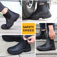 Bottes de sécurité professionnelles S1 antistatiques, souples, imperméables, avec embout en acier et tige en PU, coupe basse, pour travaux de construction – Vente directe usine