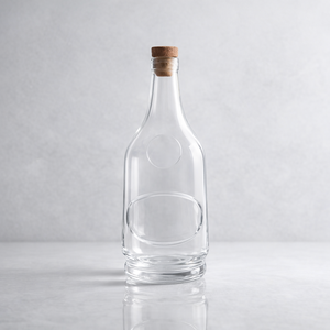 Bouteille de luxe 700 ml en verre super flint avec bouchon, base lourde transparente, pour spiritueux, whisky, vodka, brandy, <span class=keywords><strong>gin</strong></span> – Vente en gros personnalisée directe usine - Product Image 6