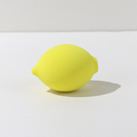 Éponge de maquillage en forme d'œuf, non en latex, à double usage sec et humide, motif pastèque, citron, goutte d'eau, gourde
