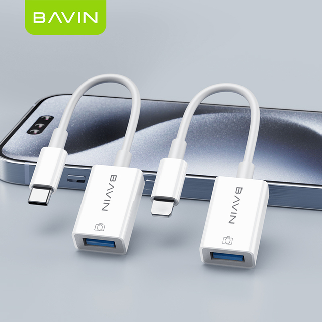 BAVIN Wholesale Otg30 Otg35 5gbps Type c Transport  Usb c Male Otg Adapter Converter Usb c Otg Adapter