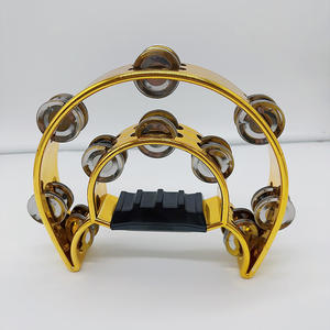 <span class=keywords><strong>Tambourin</strong></span> en plastique double couche <span class=keywords><strong>demi</strong></span>-<span class=keywords><strong>lune</strong></span> galvanoplastie personnalisé en gros pour le divertissement de mariage - Product Image 4