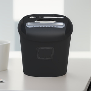 Mini déchiqueteuse de papier à coupe transversale, capacité de 12 feuilles, bac de 21 L, pour usage domestique ou au bureau, modèle 1004 - Product Image 1
