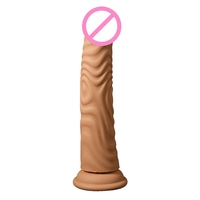 Realistischer Dildo-Vibrator - 10 Geschwindigkeiten Flüssiges Silikon Flexibel Wasserdicht Texturierte Haut Starker Saugnapf-Basis Sexspielzeug für Frauen