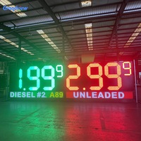 Panneau d'affichage LED pour prix de carburant, Totem de station-service, Affichage numérique à 7 segments, Boîtier métallique étanche, Télécommande RF, Panneau de prix