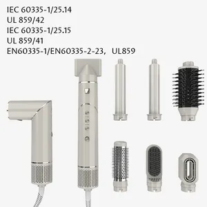 OEM/ODM Manufacturer 5 In 1 Or 7 In 1 Customizable Hair Dryer With Heated Comb And Attachments Hair Curler Thermal Brush