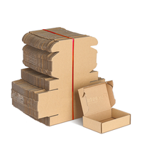 Caja de Envío Corrugada con Cierre Automático y Logotipo Personalizado, Sin Cinta Adhesiva, Fabricada con Materiales Reciclados Kraft Ecológicos y Resistentes