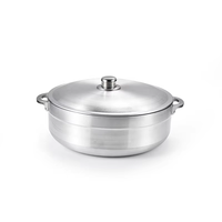 Batterie de cuisine en métal coloré, ensemble de casseroles en alliage d'aluminium de bonne qualité, deux poignées, design contemporain, vente chaude, épaisseur 2,5 mm, compatible gaz