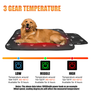 Coussin chauffant électrique pour animaux de compagnie 3 températures imperméable à l'eau automatique tapis de protection contre la surchauffe intérieur extérieur orthopédique chaud chat/chien - Product Image 6