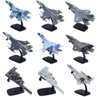 Moulé sous pression 1:64 alliage Fighter B2 F16 SU35 F35 plastique moulé sous pression avion modèle militaire jouets pour enfants cadeau d'anniversaire ornements