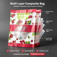 Sachet d'emballage sous vide à trois soudures imprimé sur mesure en aluminium de qualité alimentaire pour gluten de blé, avec impression en héliogravure