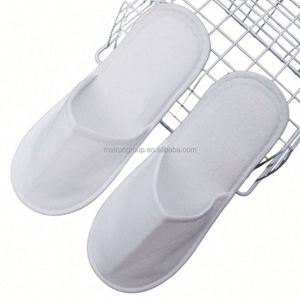 Hotel Disposable Lighted Winter Waffle <b>Slippers</b> with Custom Logo & Personalization Breathable Cotton Lining for Spa Use - Product Image 5