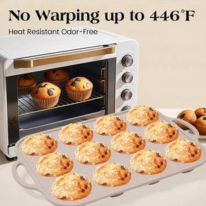 MUYULINS factory 12-cup pan, metal reinforced frame, regular size, with handle, non-stick <b>silicone</b> cake mold - Product Image 6
