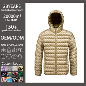 Winter Hooded Unisex <strong>Quilted</strong> Windproof <strong>Jacket</strong> with Zipper Closure <strong>Pattern</strong> Design Fast Shipping OEM/ODM Supported - Product Image 1