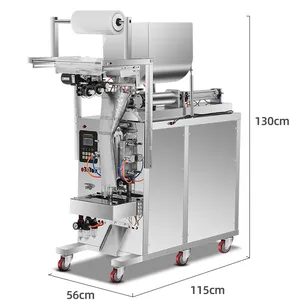 Máquina de embalagem de frutas automática plc, 2-100ml confeitaria/mel/pasta/ketchup/mayonnaise, chocolate, líquido, máquina de enchimento e vedação