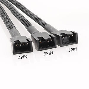 SW 3/4-Pin CPU-Lüfter Y-förmiger Verteiler 1 zu 4 Wege Pulsweitenmodulation Lüfter mit PVC-Isolierung für Computer-Gehäuse-Hub - Product Image 6