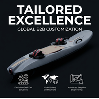 Planche de surf électrique ReadyToShip 15KW 60KMH, gris mat, EPP, Jet Board, agilité hydrodynamique, performance professionnelle, CE, MSDS