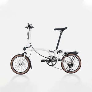 Vélo pliant Cranston 16 pouces pour adultes, ultra-léger, portable, blanc neige <span class=keywords><strong>Cr7</strong></span>, 7 vitesses, rétro, en acier et alliage d'aluminium - Product Image 1