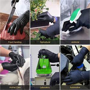 Fabricante Desechable Negro Azul Naranja Biodegradable Trabajo Industrial Grado Alimenticio Sin Polvo Seguridad Mano Guantes de Nitrilo - Product Image 5